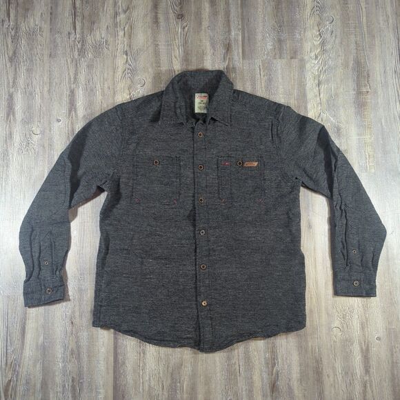 Dickies Other - Genuine Dickies Shirt Mens Size Medium  Heavyweight Tweed Grey Long Sleeve